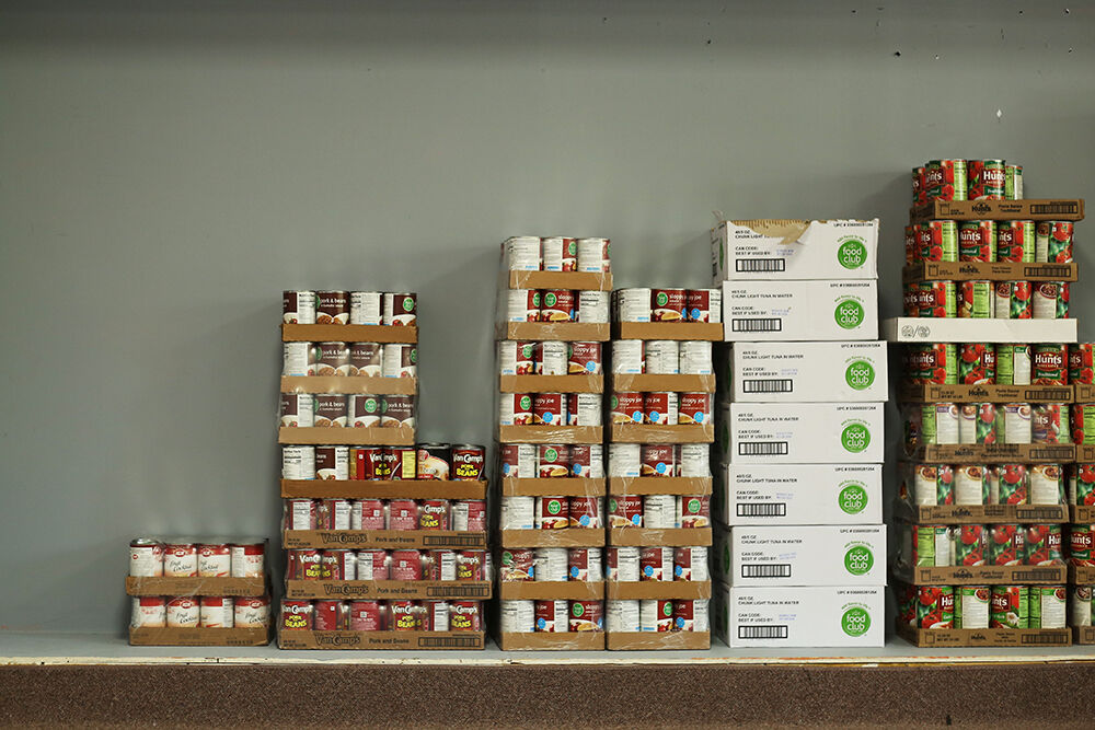 The stock pile of food was what was left to move